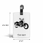 תווית לסימון מזוודה \ תיק בעיצוב אישי עם השם שלך בעיצוב הארלי-דיווידסון גודל 10.3 × 7 ס"מ