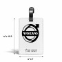 תווית לסימון מזוודה \ תיק בעיצוב אישי עם השם שלך בעיצוב וולוו גודל 10.3 × 7 ס"מ