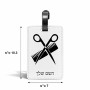 תווית לסימון מזוודה \ תיק בעיצוב אישי עם השם שלך בעיצוב מעצב שיער גודל 10.3 × 7 ס"מ