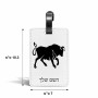 תווית לסימון מזוודה \ תיק בעיצוב אישי עם השם שלך בעיצוב מזלות - שור גודל 10.3 × 7 ס"מ