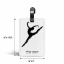 תווית לסימון מזוודה \ תיק בעיצוב אישי עם השם שלך בעיצוב בלט גודל 10.3 × 7 ס"מ