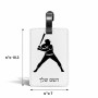 תווית לסימון מזוודה \ תיק בעיצוב אישי עם השם שלך בעיצוב שחקן בייסבול גודל 10.3 × 7 ס"מ