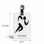 תווית לסימון מזוודה \ תיק בעיצוב אישי עם השם שלך בעיצוב רצים אולימפיים גודל 10.3 × 7 ס"מ
