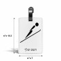 תווית לסימון מזוודה \ תיק בעיצוב אישי עם השם שלך בעיצוב קפיצת סקי אולימפית גודל 10.3 × 7 ס"מ