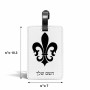 תווית לסימון מזוודה \ תיק בעיצוב אישי עם השם שלך בעיצוב פרחי פרחים - צרפת גודל 10.3 × 7 ס"מ
