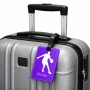 תווית לסימון מזוודה \ תיק בעיצוב אישי עם השם שלך בעיצוב שחקן כדורסל גודל 10.3 × 7 ס"מ
