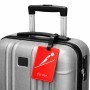 תווית לסימון מזוודה \ תיק בעיצוב אישי עם השם שלך בעיצוב קפיצת סקי אולימפית גודל 10.3 × 7 ס"מ
