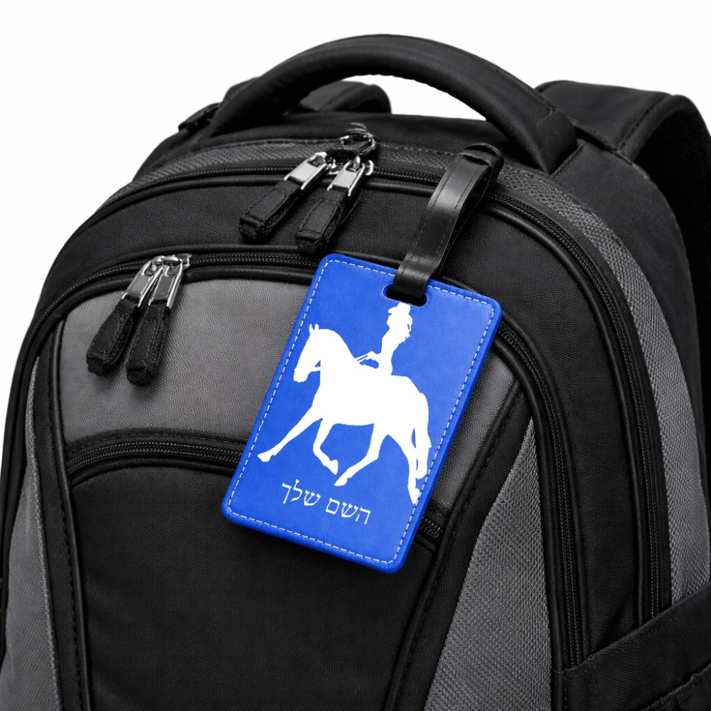 תווית לסימון מזוודה \ תיק בעיצוב אישי עם השם שלך בעיצוב קאוגירל - אישה גודל 10.3 × 7 ס"מ