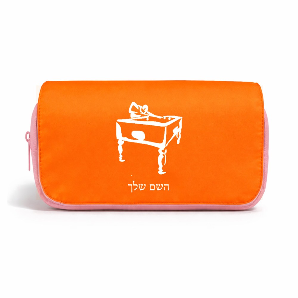 תיק איפור  בעיצוב אישי עם השם שלך בעיצוב שחקן ביליארד גודל 11 × 22 × 10 ס"מ
