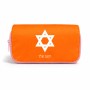תיק איפור  בעיצוב אישי עם השם שלך בעיצוב מגן דוד - מגן דוד - ישראל גודל 11 × 22 × 10 ס"מ