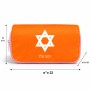 תיק איפור  בעיצוב אישי עם השם שלך בעיצוב מגן דוד - מגן דוד - ישראל גודל 11 × 22 × 10 ס"מ