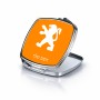 מראה לאיפור מאקאפ בעיצוב אישי עם השם שלך בעיצוב פיג'ו גודל 6.7 × 6.7 ס"מ