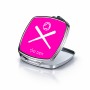 מראה לאיפור מאקאפ בעיצוב אישי עם השם שלך בעיצוב כדור בסיס גודל 6.7 × 6.7 ס"מ