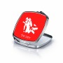 מראה לאיפור מאקאפ בעיצוב אישי עם השם שלך בעיצוב צוללן גודל 6.7 × 6.7 ס"מ