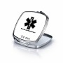 מראה לאיפור מאקאפ בעיצוב אישי עם השם שלך בעיצוב חובש גודל 6.7 × 6.7 ס"מ