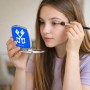 מראה לאיפור מאקאפ בעיצוב אישי עם השם שלך בעיצוב מפתחות גודל 6.7 × 6.7 ס"מ