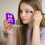 מראה לאיפור מאקאפ בעיצוב אישי עם השם שלך בעיצוב מפתחות גודל 6.7 × 6.7 ס"מ