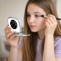 מראה לאיפור מאקאפ בעיצוב אישי עם השם שלך בעיצוב כדורסל גודל 6.7 × 6.7 ס"מ