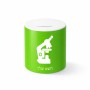 קופת צדקה \ חיסכון קרמית בעיצוב אישי עם השם שלך בעיצוב מיקרוסקופ גודל הקופה 20 × 25 ס"מ