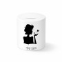 קופת צדקה \ חיסכון קרמית בעיצוב אישי עם השם שלך בעיצוב אהבת נשים גודל הקופה 20 × 25 ס"מ