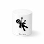 קופת צדקה \ חיסכון קרמית בעיצוב אישי עם השם שלך בעיצוב וודו גודל הקופה 20 × 25 ס"מ