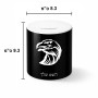 קופת צדקה \ חיסכון קרמית בעיצוב אישי עם השם שלך בעיצוב ראש נשר גודל הקופה 20 × 25 ס"מ