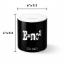 קופת צדקה \ חיסכון קרמית בעיצוב אישי עם השם שלך בעיצוב נוסחת אלברט איינשטיין גודל הקופה 20 × 25 ס"מ