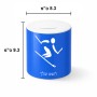 קופת צדקה \ חיסכון קרמית בעיצוב אישי עם השם שלך בעיצוב סקי אולימפי גודל הקופה 20 × 25 ס"מ