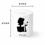קופת צדקה \ חיסכון קרמית בעיצוב אישי עם השם שלך בעיצוב אהבת נשים גודל הקופה 20 × 25 ס"מ