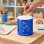 קופת צדקה \ חיסכון קרמית בעיצוב אישי עם השם שלך בעיצוב חתול גודל הקופה 20 × 25 ס"מ