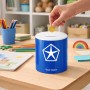 קופת צדקה \ חיסכון קרמית בעיצוב אישי עם השם שלך בעיצוב קרייזלר גודל הקופה 20 × 25 ס"מ