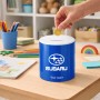 קופת צדקה \ חיסכון קרמית בעיצוב אישי עם השם שלך בעיצוב סובארו גודל הקופה 20 × 25 ס"מ