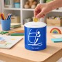 קופת צדקה \ חיסכון קרמית בעיצוב אישי עם השם שלך בעיצוב שייט אולימפי גודל הקופה 20 × 25 ס"מ