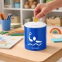 קופת צדקה \ חיסכון קרמית בעיצוב אישי עם השם שלך בעיצוב כדור מים אולימפי גודל הקופה 20 × 25 ס"מ