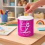 קופת צדקה \ חיסכון קרמית בעיצוב אישי עם השם שלך בעיצוב שייט אולימפי גודל הקופה 20 × 25 ס"מ