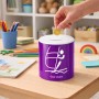 קופת צדקה \ חיסכון קרמית בעיצוב אישי עם השם שלך בעיצוב שייט אולימפי גודל הקופה 20 × 25 ס"מ