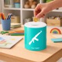 קופת צדקה \ חיסכון קרמית בעיצוב אישי עם השם שלך בעיצוב אק 47 גודל הקופה 20 × 25 ס"מ