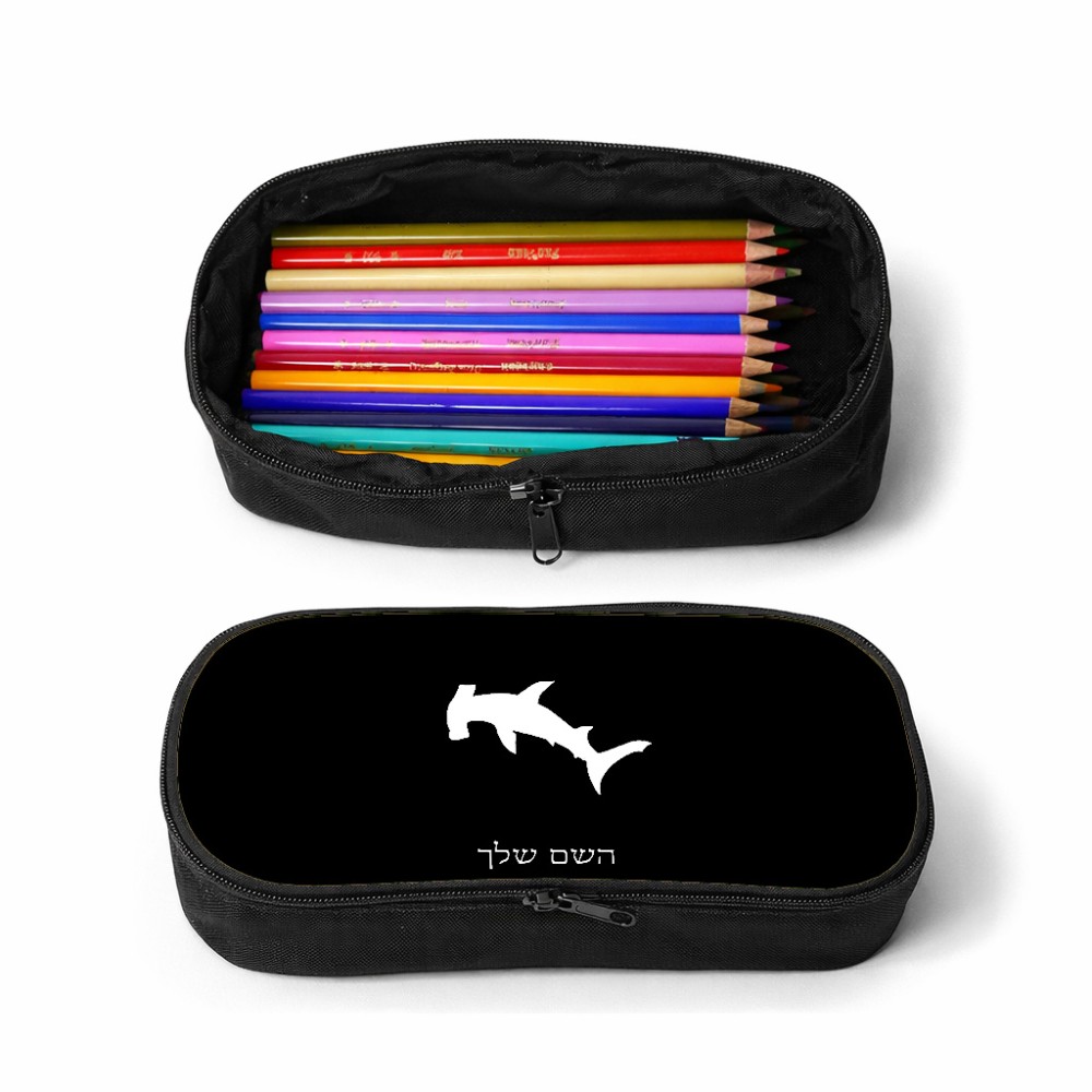 קלמר בעיצוב אישי עם השם שלך בעיצוב כריש ראש פטיש גודל 23 × 7 × 12 ס"מ
