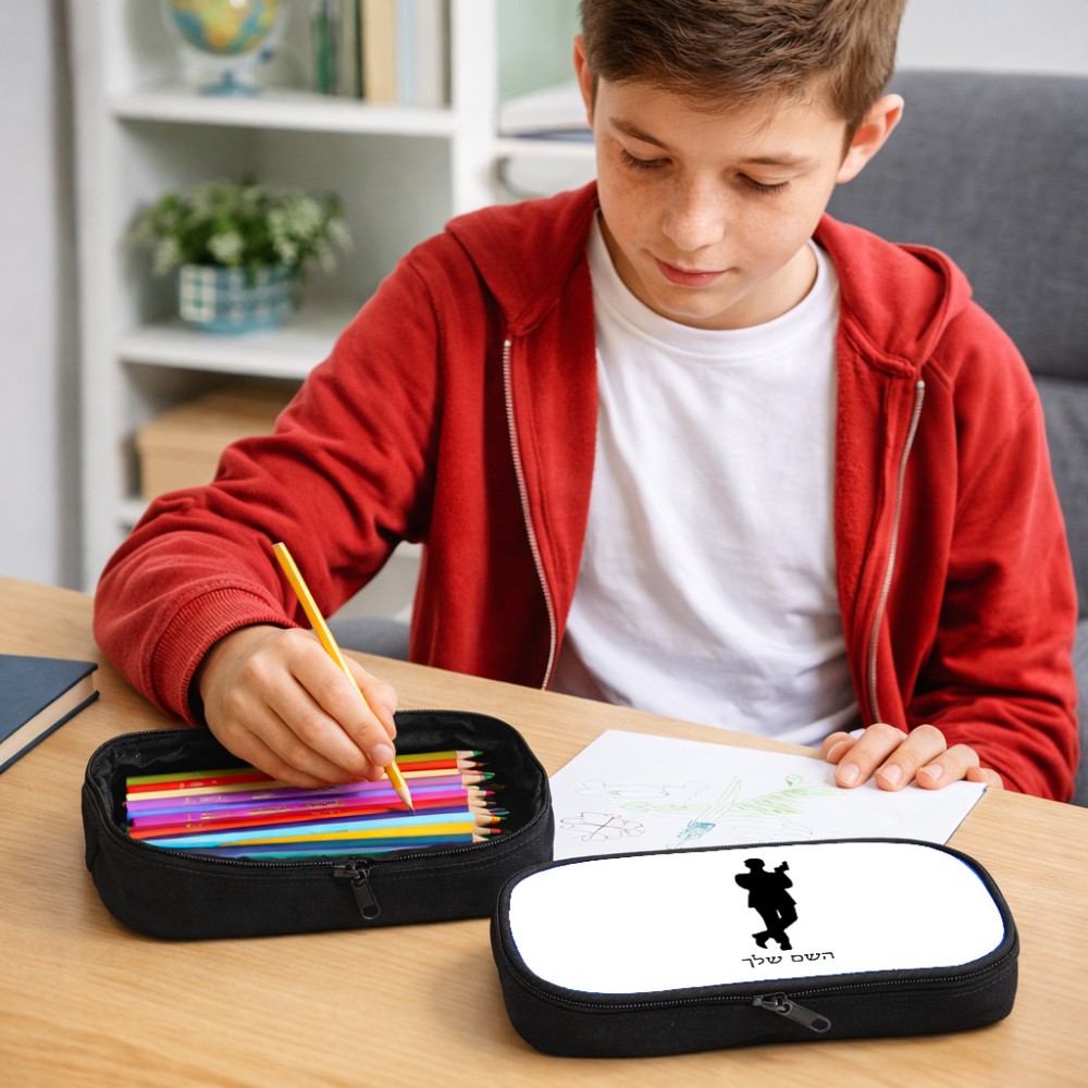 קלמר בעיצוב אישי עם השם שלך בעיצוב ג'יימס בונד גודל 23 × 7 × 12 ס"מ