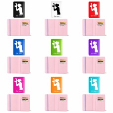 כיסוי דרכון ת.ז ארנק צבע פנימי ורוד בעיצוב אישי עם השם שלך בעיצוב צלמת - אישה גודל 10 × 14.4 ס"מ