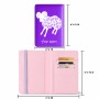 כיסוי דרכון ת.ז ארנק צבע פנימי ורוד בעיצוב אישי עם השם שלך בעיצוב מזלות - טלה גודל 10 × 14.4 ס"מ