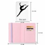 כיסוי דרכון ת.ז ארנק צבע פנימי ורוד בעיצוב אישי עם השם שלך בעיצוב בלט גודל 10 × 14.4 ס"מ