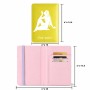 כיסוי דרכון ת.ז ארנק צבע פנימי ורוד בעיצוב אישי עם השם שלך בעיצוב מזלות - בתולה גודל 10 × 14.4 ס"מ