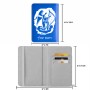 כיסוי דרכון ת.ז ארנק צבע פנימי אפור בעיצוב אישי עם השם שלך בעיצוב אנג'ל מוזיקלי גודל 10 × 14.4 ס"מ