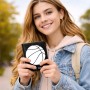 כיסוי דרכון ת.ז ארנק צבע פנימי אפור בעיצוב אישי עם השם שלך בעיצוב כדורסל גודל 10 × 14.4 ס"מ