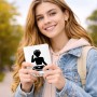 כיסוי דרכון ת.ז ארנק צבע פנימי אפור בעיצוב אישי עם השם שלך בעיצוב אזור מוזיקה של די ג'יי גודל 10 × 14.4 ס"מ