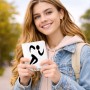 כיסוי דרכון ת.ז ארנק צבע פנימי אפור בעיצוב אישי עם השם שלך בעיצוב רצים אולימפיים גודל 10 × 14.4 ס"מ