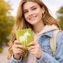 כיסוי דרכון ת.ז ארנק צבע פנימי אפור בעיצוב אישי עם השם שלך בעיצוב זברה גודל 10 × 14.4 ס"מ