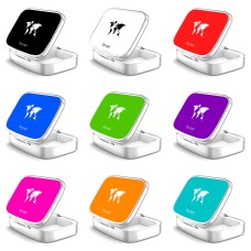 קופסאת כדורים בעיצוב אישי עם השם שלך בעיצוב מפת העולם גודל 5.6 × 4 ס"מ