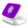 קופסאת כדורים בעיצוב אישי עם השם שלך בעיצוב שלג גודל 5.6 × 4 ס"מ